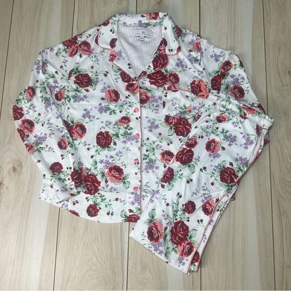Karen Neuburger Women's Pajama Set – Style RLK0336 – Size Large– New Floral Rose - Picture 1 of 12